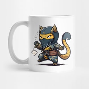 Ninja Vintage Japanese Cat Kitten Lover - Funny Cats Mug